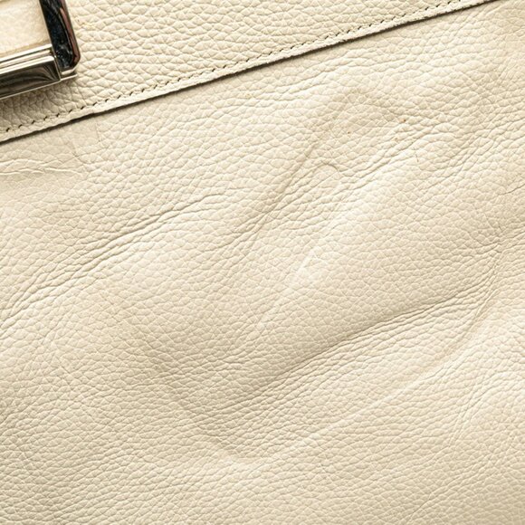 GUCCI White Leather Horsebit Shoulder Bag - Picture 4 of 12
